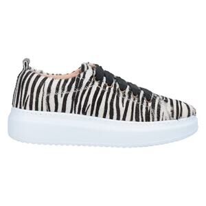 Manebi EU 35 Zebra Stripe Animal Calf Hair Lace Up Fashion Platform Sneakers